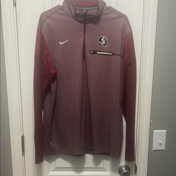 Nike Florida State (FSU) Maroon Quarter-Zip Pullover - Picture 1 of 6